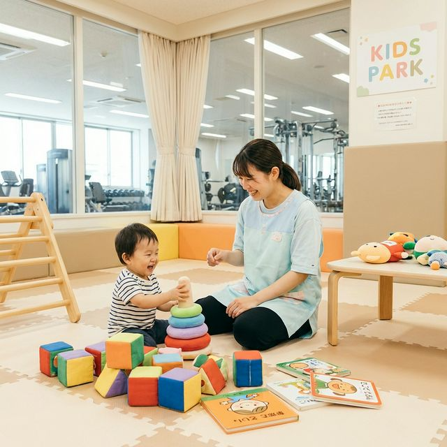 碧南Pisteの保育士常駐キッズスペースで安心して遊ぶ子ども