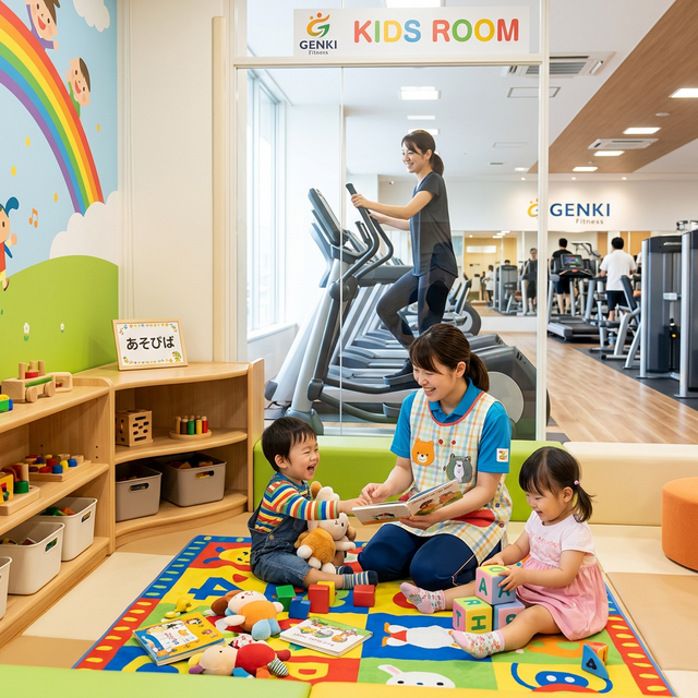 Pisteの保育士常駐キッズスペースで子どもが安心して遊ぶ様子