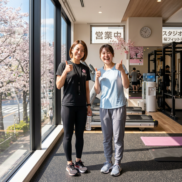 碧南パーソナルジムPisteのトレーナーと笑顔のお客様