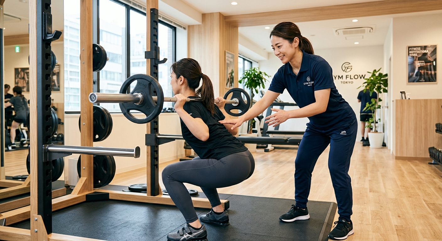 子連れで通えるジムでパーソナルトレーニングを受けるママ