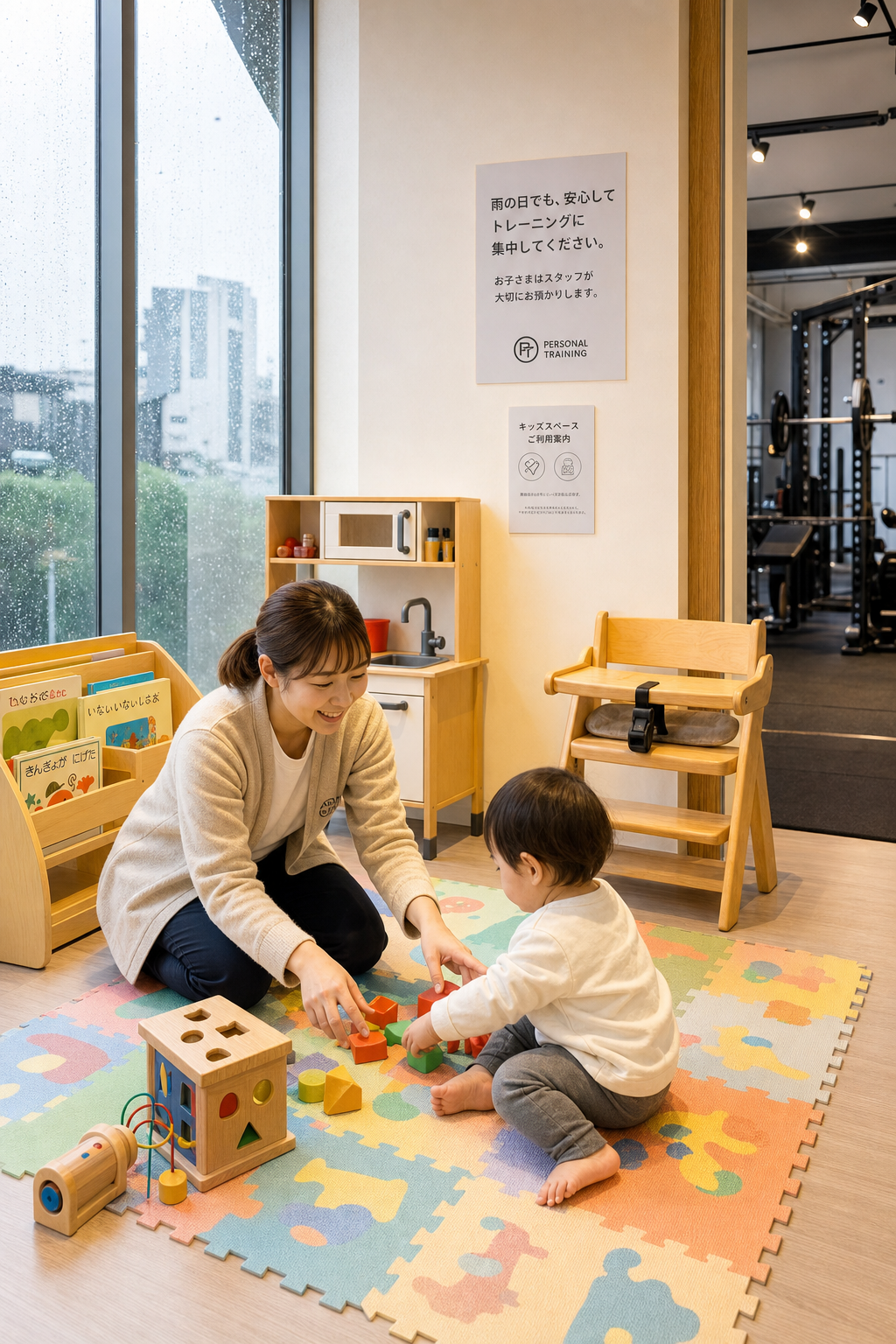 雨の日でも子連れで通える碧南Pisteの保育士常駐キッズスペース