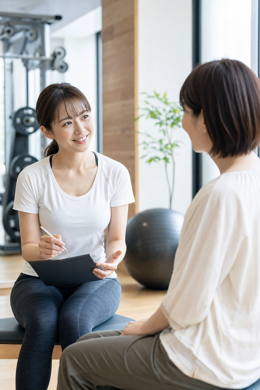 碧南Pisteでカウンセリングを受ける30代ママとトレーナー