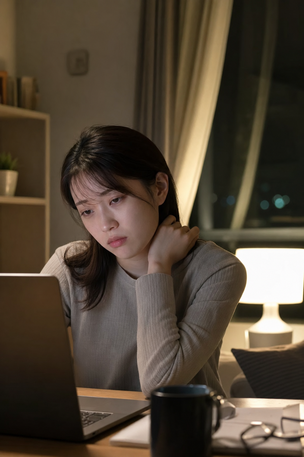 デスクワークの疲れで睡眠の質が下がりやすい働く女性