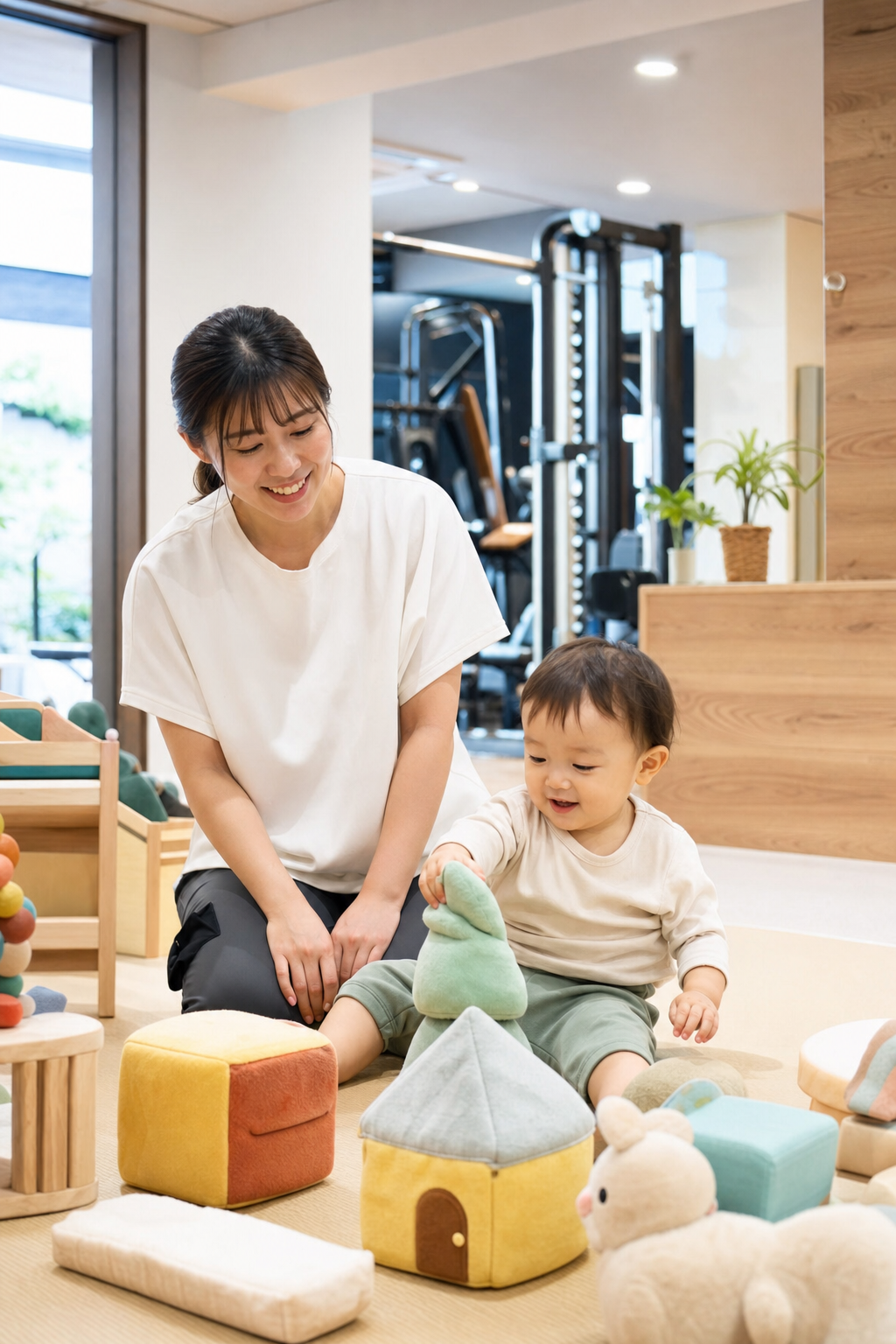 碧南Pisteの保育士常駐キッズスペースで遊ぶ子どもの様子