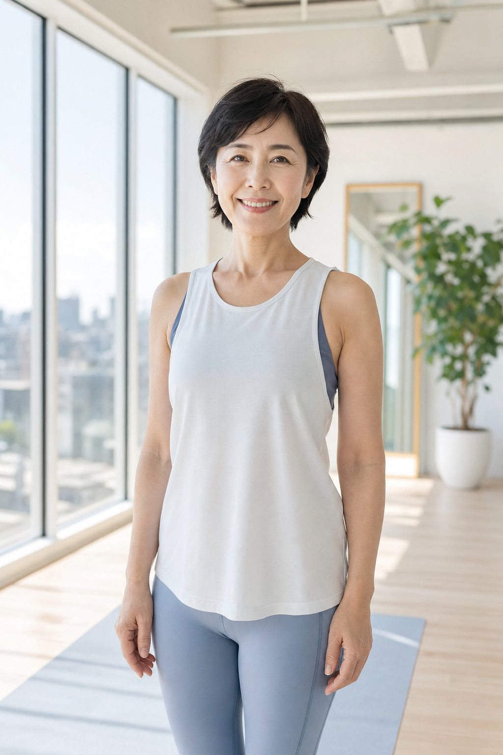 碧南Pisteでのパーソナルストレッチ半年後に姿勢が改善した50代女性