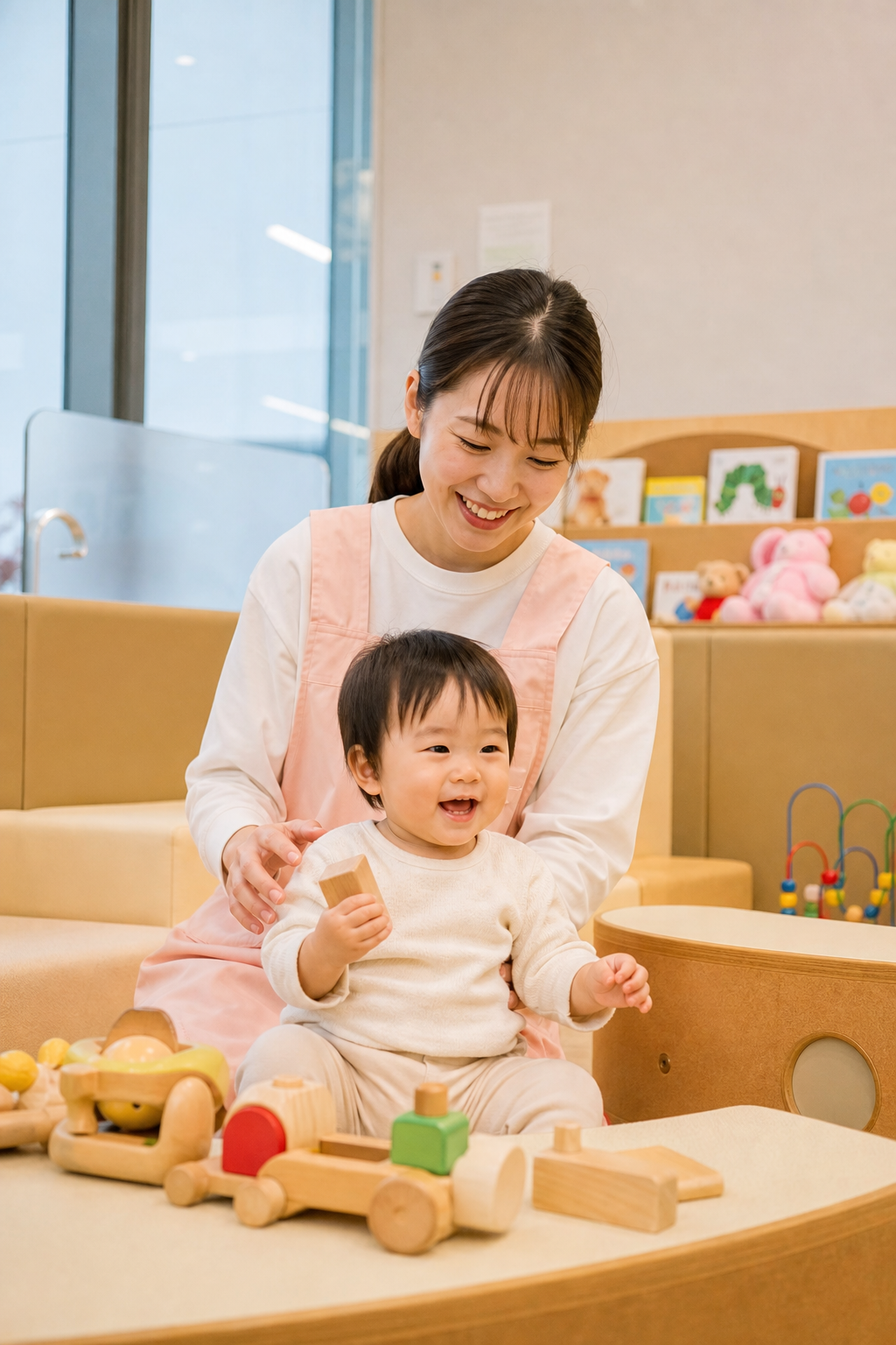 碧南 パーソナルジムの保育士常駐キッズスペースで遊ぶ子ども