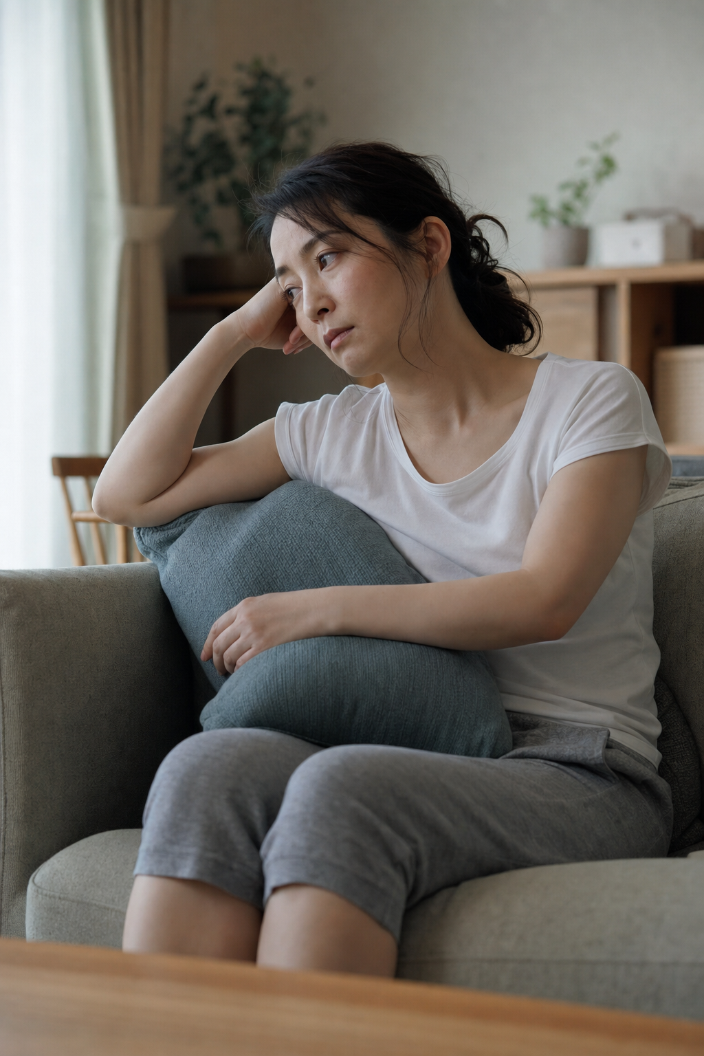 夏休みに運動習慣が途切れて体が重く感じられることをイメージした様子