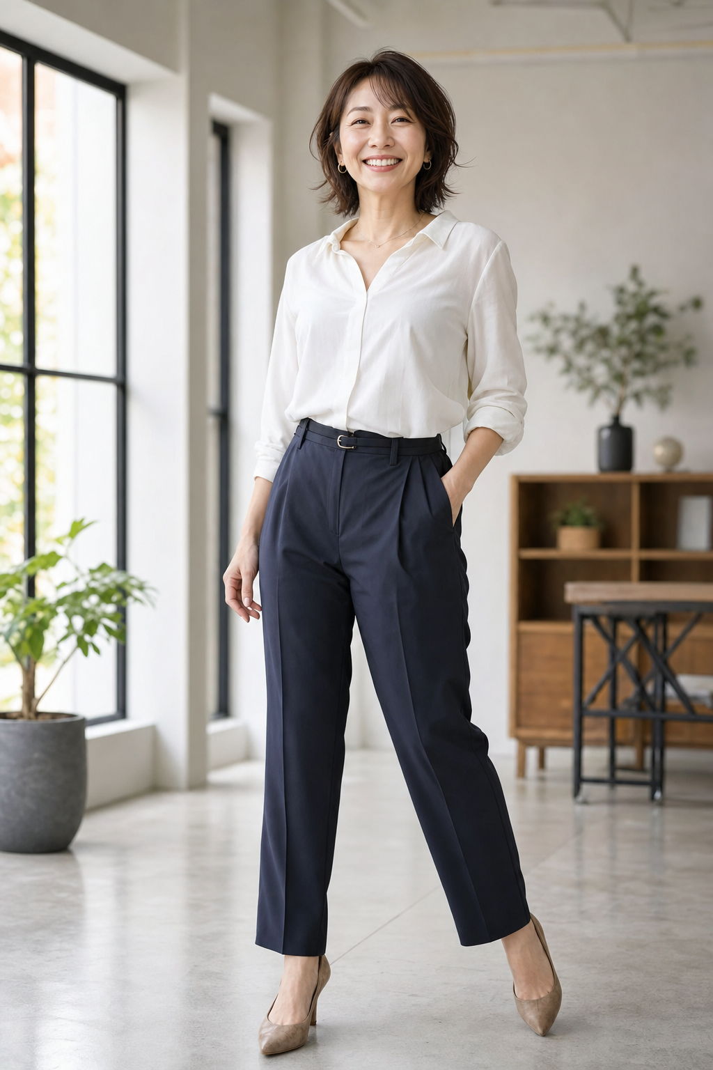 碧南Pisteのパーソナルトレーニングでダイエットに成功し笑顔で前向きになった女性