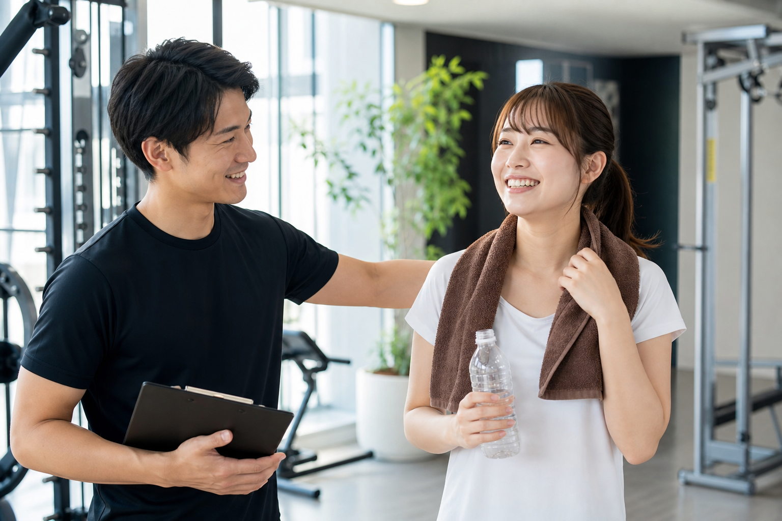 碧南Pisteのマンツーマン指導で夏も無理なく通い暑さに負けない体をつくる女性