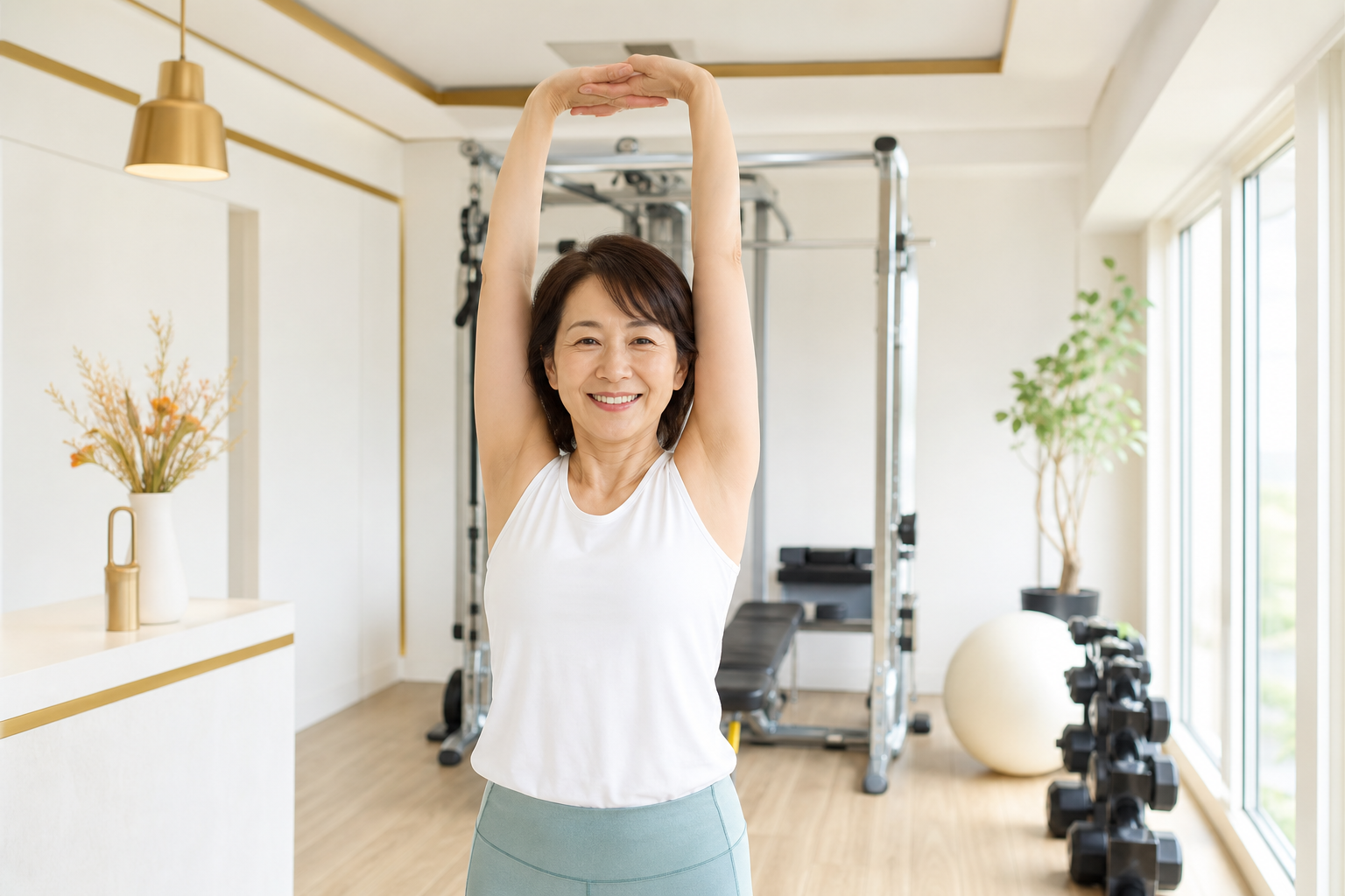 碧南Pisteで正しいストレッチの順番を学び体が軽くなった女性